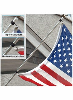 SYOSI Flag Pole Rings, Aluminum Alloy Mounting Rings, 360 Degree Rotating Flagpole, Anti Wrap Flag Pole with Clip Hook, for 1 Inch Diameter Flag Pole 4 Pieces (Black)  - Image 4