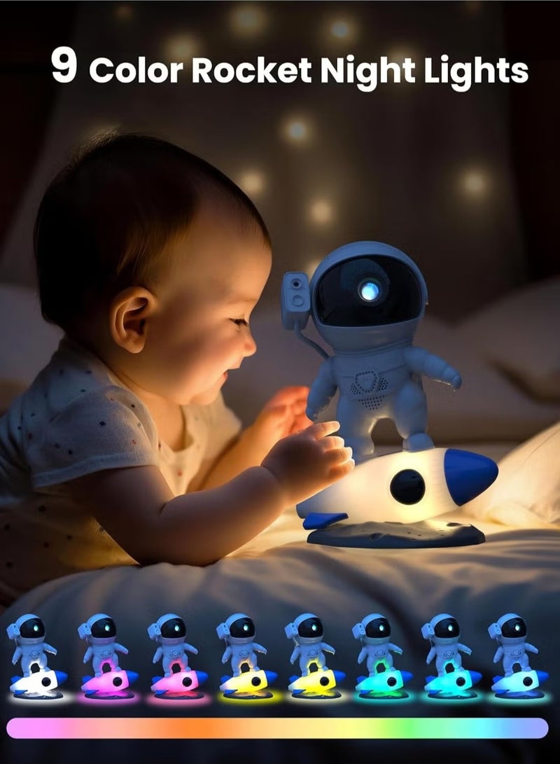 ARNOTEC HD Astronaut Planetarium Projector, Galaxy Projector for Bedroom, HD Replaceable 13 Film Discs & Adjustable Focus Lens, Rocket Night Light, Timed Ceiling Light  - Image 2