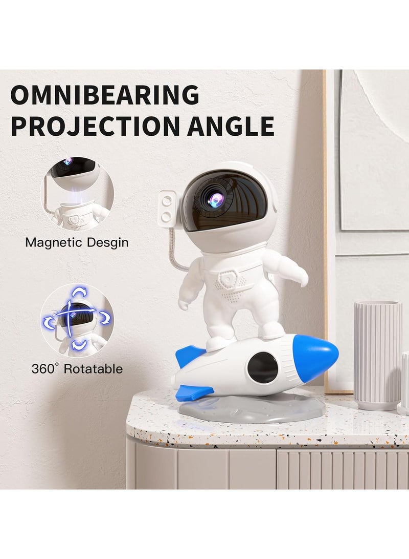 ARNOTEC HD Astronaut Planetarium Projector, Galaxy Projector for Bedroom, HD Replaceable 13 Film Discs & Adjustable Focus Lens, Rocket Night Light, Timed Ceiling Light  - Image 4