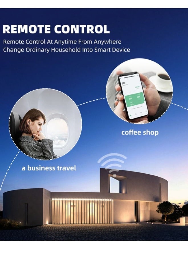 ارواق قاطع كهربائي ذكي Tuya WiFi بقدرة 63 أمبير – حماية تسرب أرضي وجهد مرتفع/منخفض مع عداد طاقة kWh متوافق مع تطبيق Smart Life - Image 2