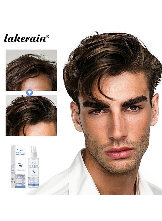 lakerain Sea Salt Volume Hair Spray - Sea Salt Spray for Hair Men and Women Beach Wave Spray Increase Hair Shine Subtle Hold and Natural Shine Hair Volumizing Spray Hair Styling for Texture and Thickness Saltwater Spray 100ml - Image 2