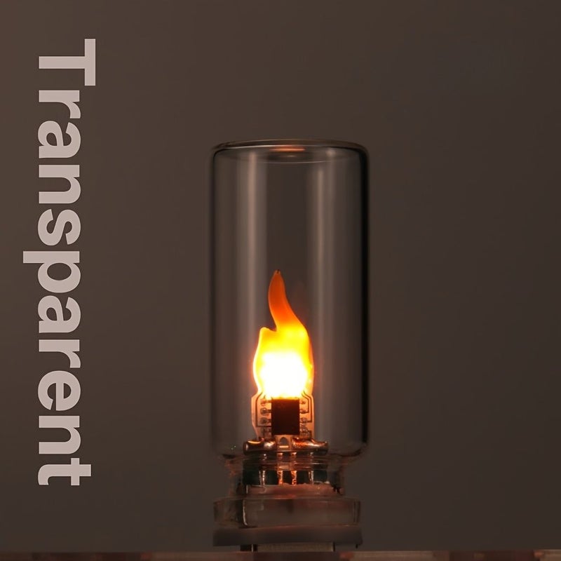 3 Pcs Transparent LED Flame Night Lights USB Plug in for Car Bedroom Party Decor - Image 4