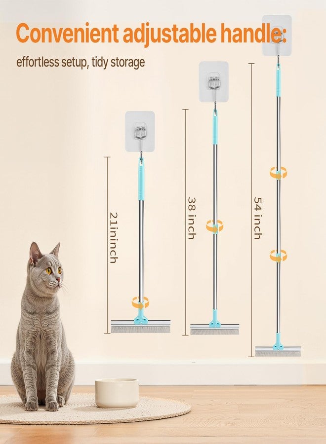 Fitrobust 2 in 1 Carpet Rake for Pet Hair Removal, Reusable Pet Hair Remover, 54” Adjustable Long Handle Cat Dog Carpet Rake Scraper, Dog Hair Rake Brush for Rugs, Mats, Couch, Furniture - Image 4