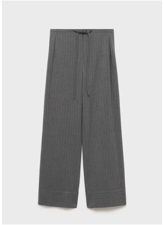 مانجو Chalk-Stripe Straight Pants