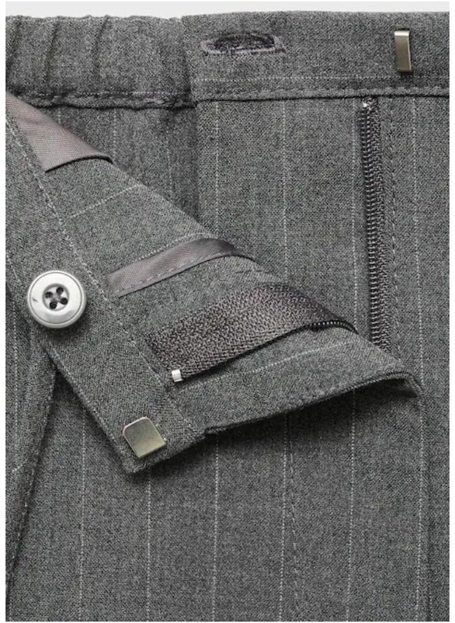 MANGO Chalk-Stripe Straight Pants  - Image 2