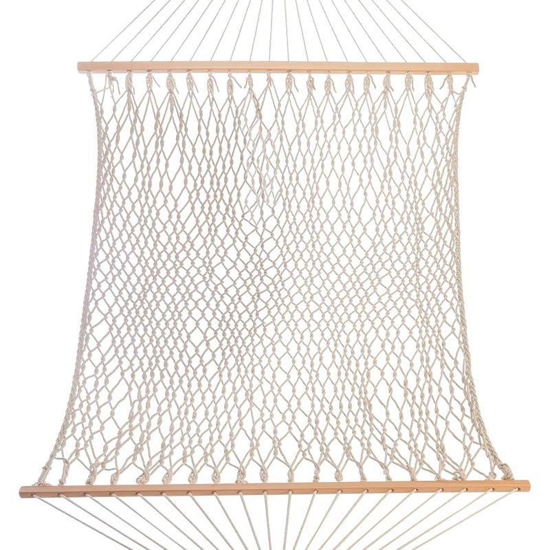 Castaway Hammocks Living 13 ft. Double Traditional Hand Woven Cotton Rope Swing with Free Extension Chains & Tree Hooks, Designed in The USA, Accommodates Two People with a Weight Capacity of 450 lbs. - Image 5