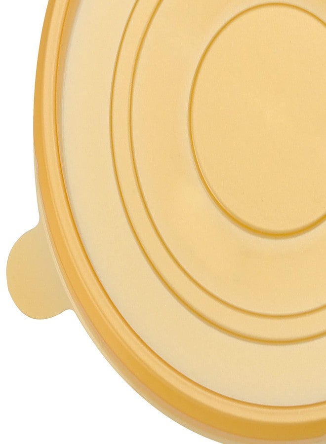 MUKLEI 200 Pack Plastic Mini Cake Box, Clear Cupcake Box with Dome Lids, Round Cupcake Boxes Plastic Cupcake Holders for Mooncakes, Cookies, Desserts, Gold Base - Image 3