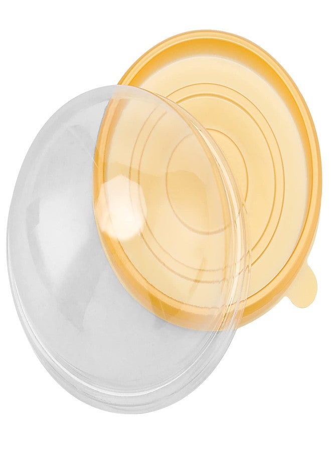 MUKLEI 200 Pack Plastic Mini Cake Box, Clear Cupcake Box with Dome Lids, Round Cupcake Boxes Plastic Cupcake Holders for Mooncakes, Cookies, Desserts, Gold Base - Image 5