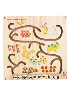 Skillofun Skillofun - H-21SE Wooden Maze Chase - Number Game, Multi Color  - Image 1