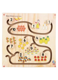 Skillofun Skillofun - H-21SE Wooden Maze Chase - Number Game, Multi Color  - Image 3