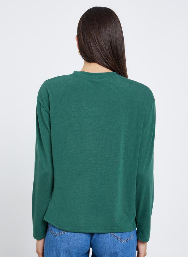 Styli Green Harmony Slogan Regular Fit T-Shirt - Image 4