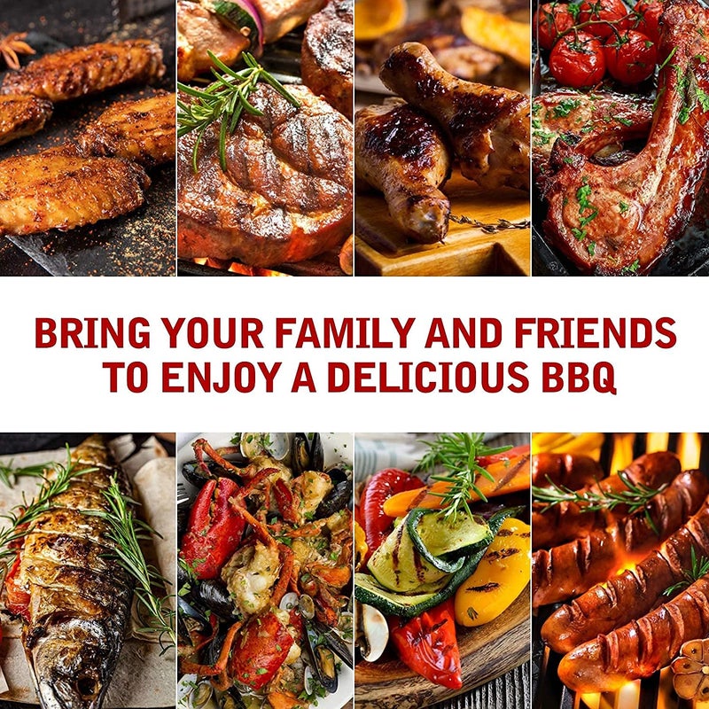 Chefman Briefcase BBQ Charcoal Barbeque Large Size With Elegant Look Color - BLACK - Image 4