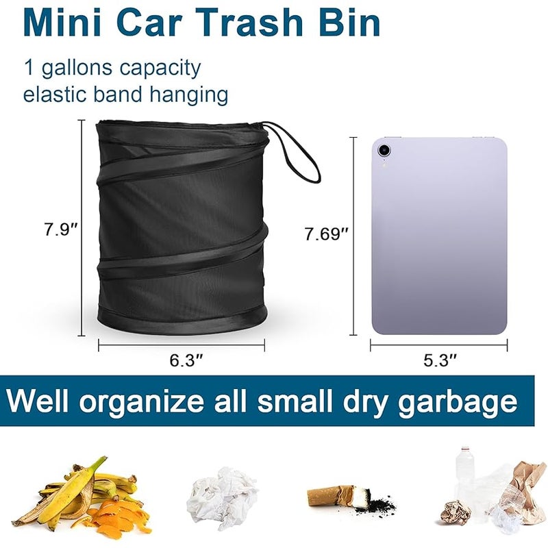 【Newest】 【2 Pack】 Car Trash Can, Mini Vehicle Trash Can for Car, Waterproof Collapsible Pop Up Car Trash Bag Hanging, Car Trash Bin, Car Waste Basket, Portable Garbage Bin, Rubbish Bin - Image 5