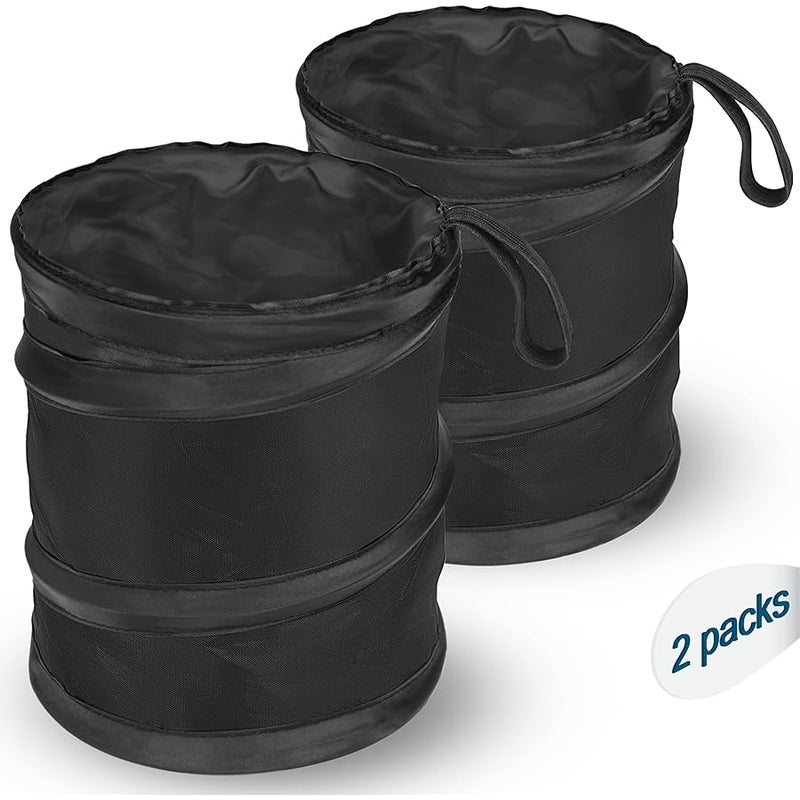 【Newest】 【2 Pack】 Car Trash Can, Mini Vehicle Trash Can for Car, Waterproof Collapsible Pop Up Car Trash Bag Hanging, Car Trash Bin, Car Waste Basket, Portable Garbage Bin, Rubbish Bin - Image 1