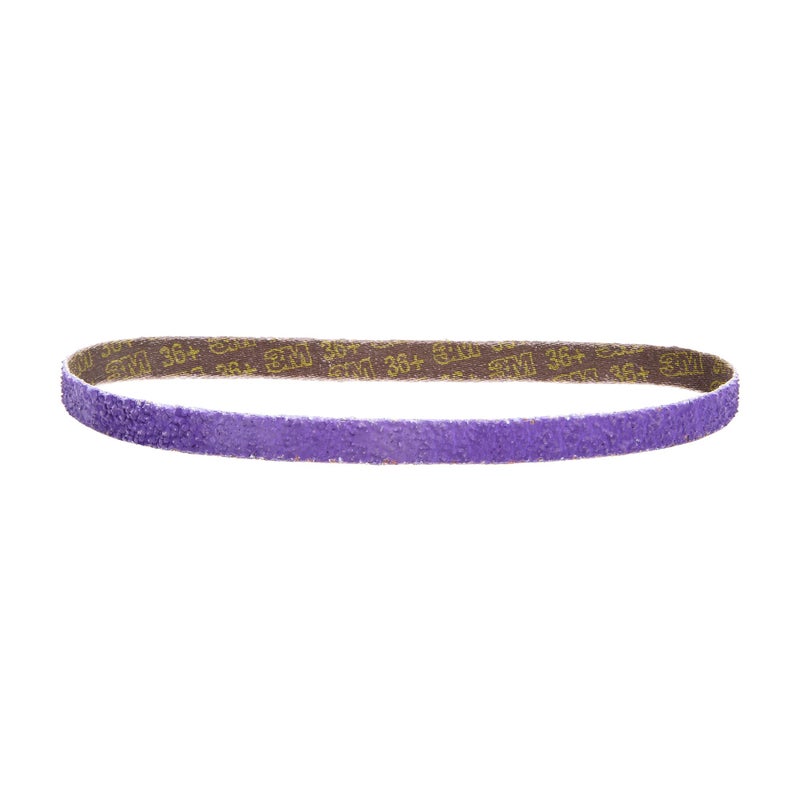 3M Cubitron II File Belt, 33445, 60+ Grit, 1/2 in x 18 in, Pack of 10 File Belts, Resin Bonded, Spot Weld Removal - Image 1