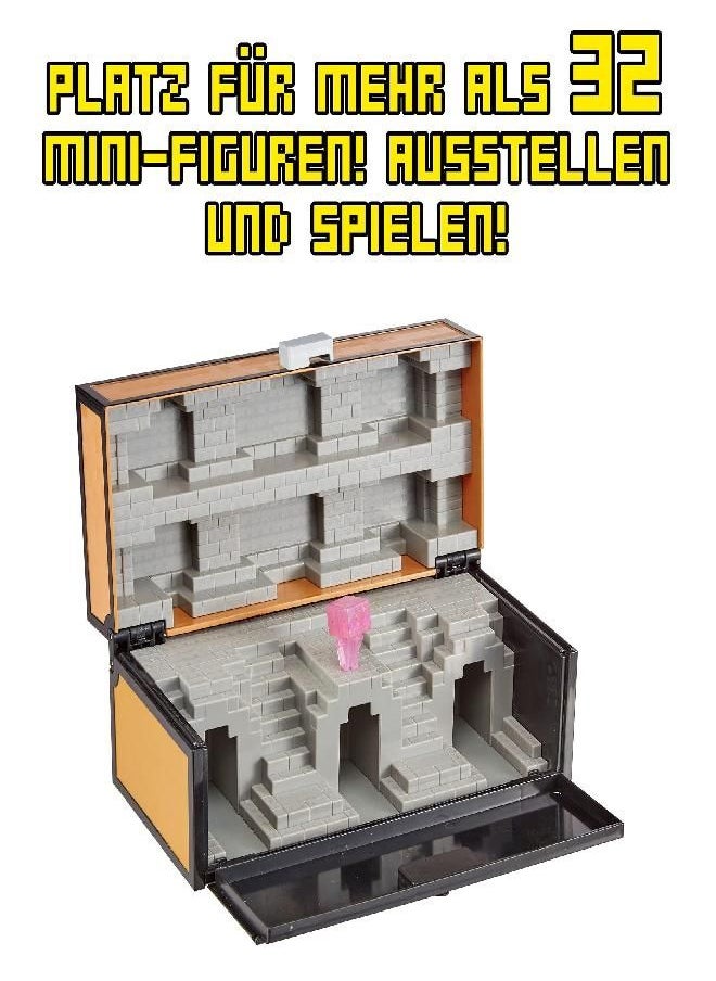 Mattel Minecraft Collector Chest and Exclusive Mini Figure, Carrying Chest for Video-Game Characters for Playing, Trading, and Collecting, Action and Battle Toy for Kids Ages 6 Years and Older