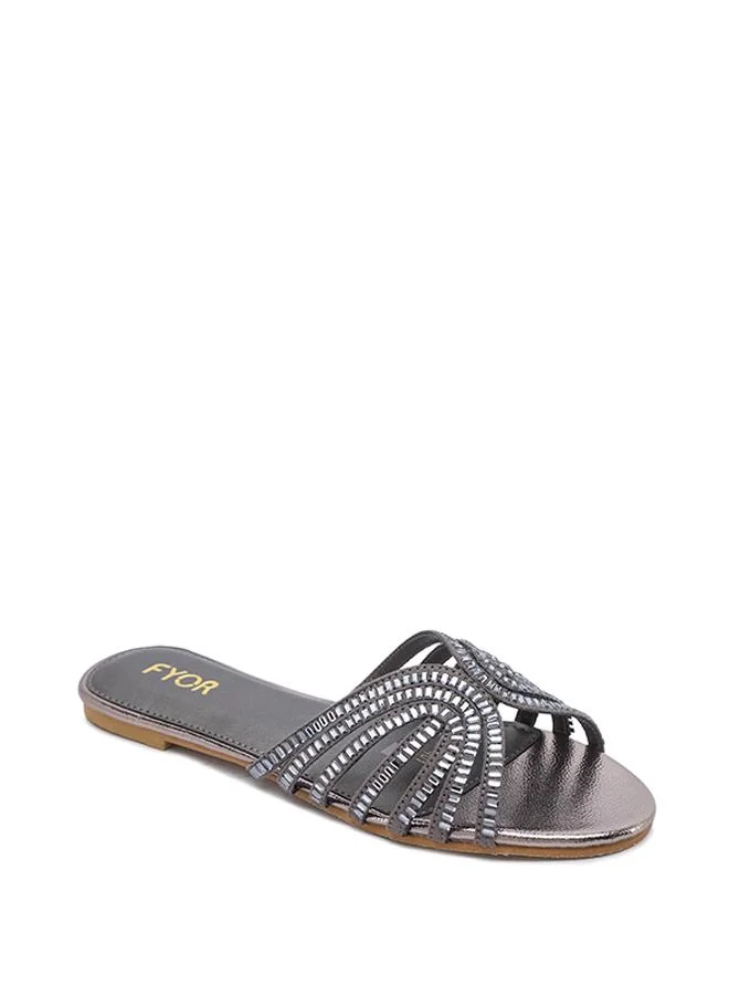 فايور Metallic Flat Sandal MY 401