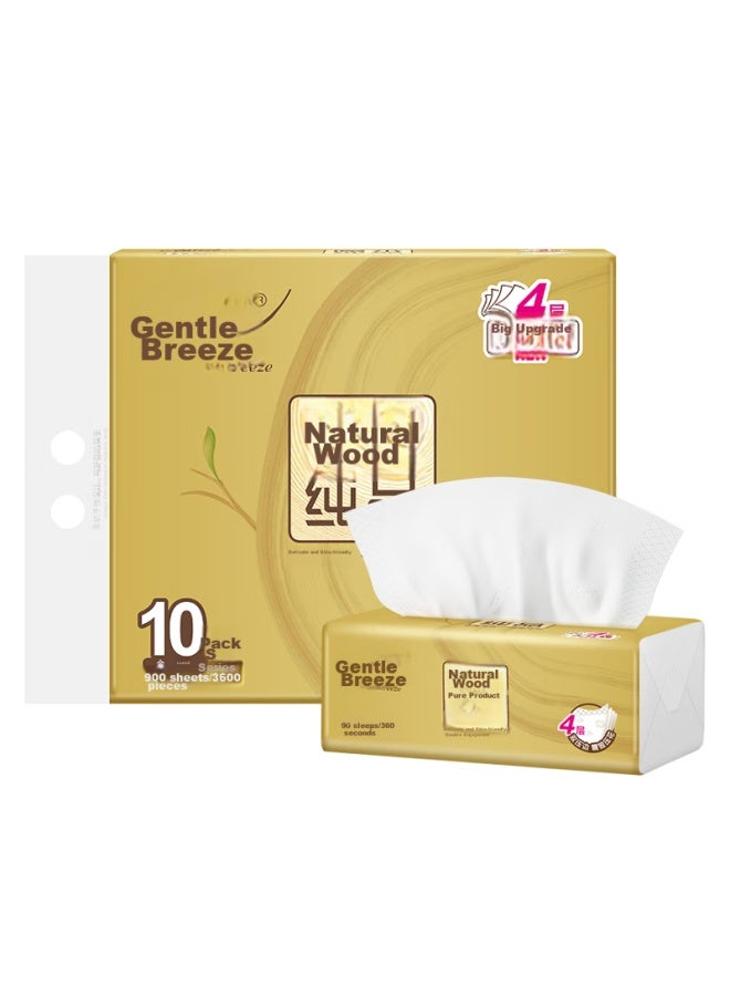 APP Qingfeng Facial Tissues, Soft 4-ply 90 Sheets*10 Packs S Size, Toilet Paper, New And Old Packaging Alternating - Image 1