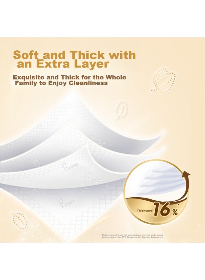 APP Qingfeng Facial Tissues, Soft 4-ply 90 Sheets*10 Packs S Size, Toilet Paper, New And Old Packaging Alternating - Image 3