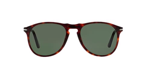 Persol PO9649S Aviator Sunglasses, Havana/Green, 55 mm - Image 1