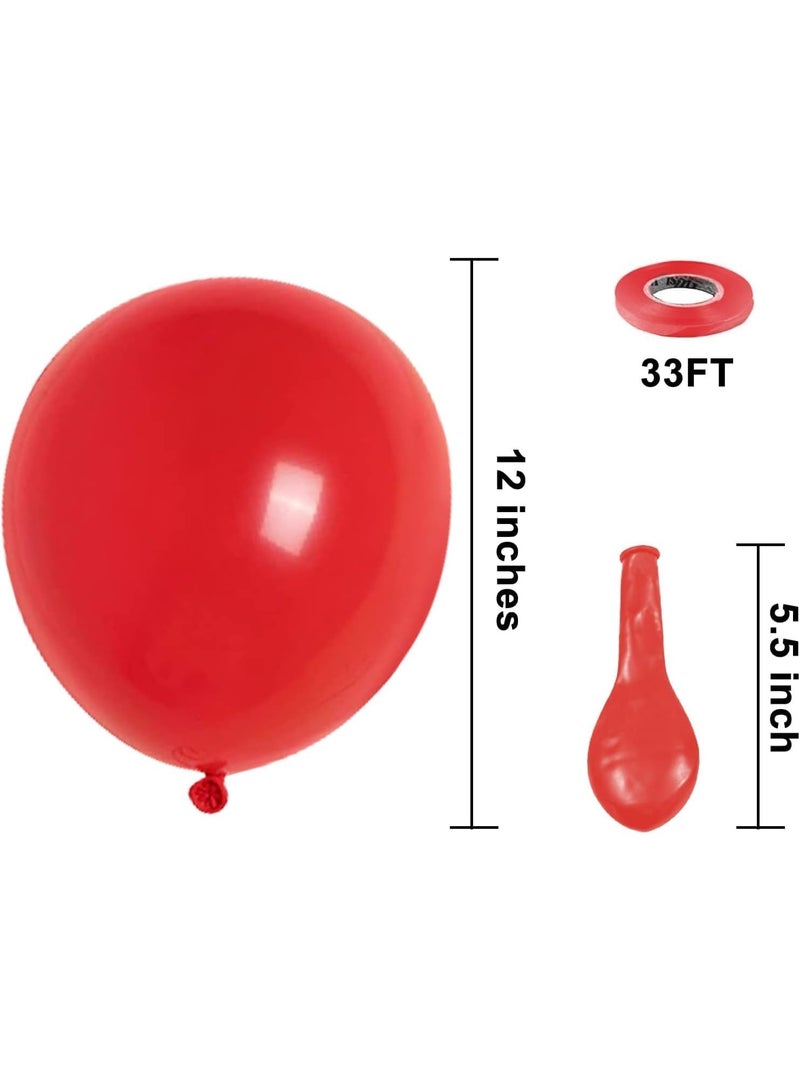 Red Latex Party Balloons – 50 Pack, 12-inch Helium Balloons for Christmas, Wedding, Anniversary, Baby Shower, Birthday Party Decorations - Image 3