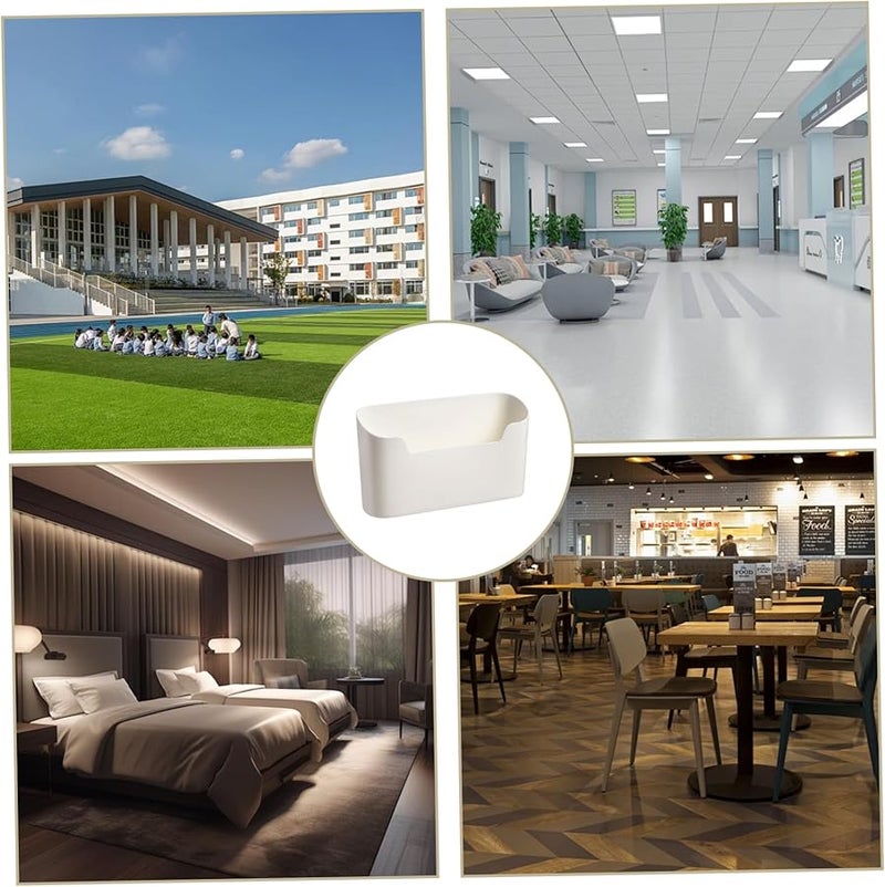 2PCS Plastic Adhesive Cabinet Door Organizer 9.3x2.8x3.9 Inch Wall Mounted Storage Bins - Image 5