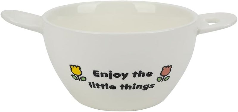 Bio World Hello Kitty Sanrio Enjoy The Little Things Ceramic Ramen Bowl With Spoon & Chopsticks - Image 4