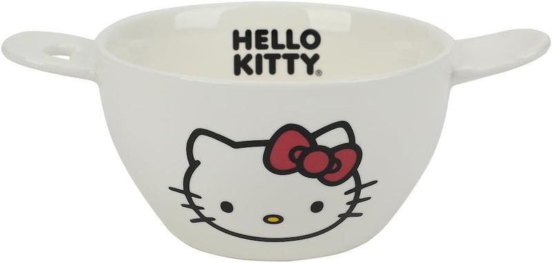 Bio World Hello Kitty Sanrio Enjoy The Little Things Ceramic Ramen Bowl With Spoon & Chopsticks - Image 3