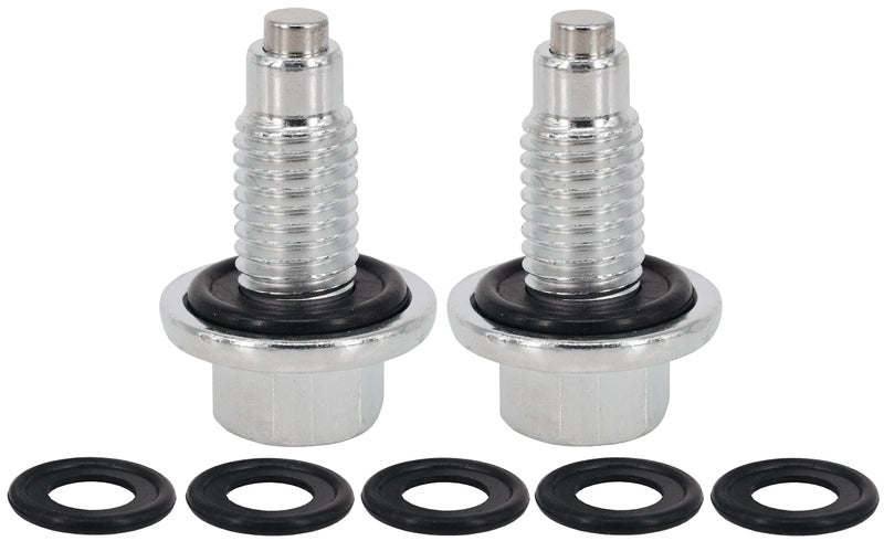 Dsnaduo 2PCS M12x175MM Magnetic Oil Drain Plug Fit for Buick Cadillac Chevrolet GMC Lincoln Ford Replace 090936CD 090091 090175CD 653096US 55577568 090948 WITH 5PCS 097119 Gaskets