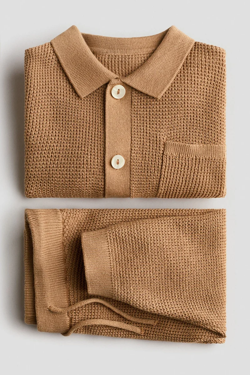 اتش اند ام طقم بنمط وافل - قطعتين