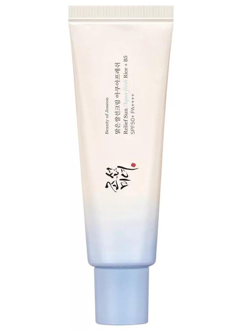 Beauty of Joseon Glow Serum Propolis and Niacinamide Hydrating Facial Soothing Moisturizer for Irritate, Uneven Skin Tone, Korean Skin Care 30ml, 1 fl.oz 30ml & Relief Sun Aqua Fresh (Rice + B5) (SPF50+ PA++++) 50ml Bundle - Image 3