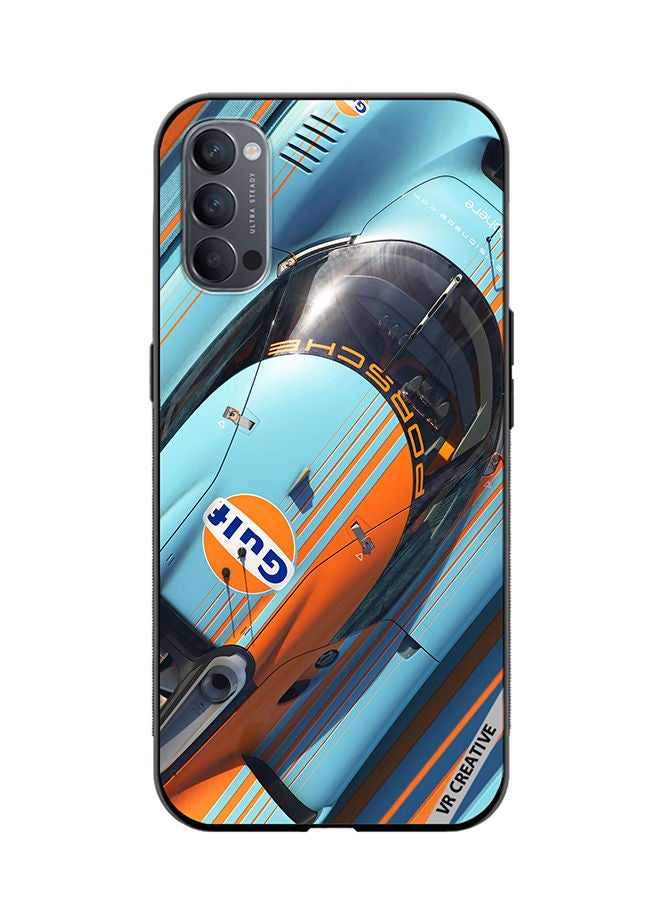 VR CREATIVE Protective Case Cover For Oppo Reno4 Pro 5G Porsche Gulf Design Multicolour - Image 1