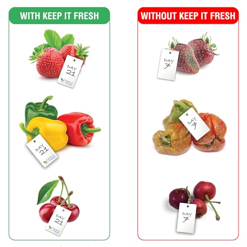 KEEP IT FRESH Zip Lock Bags. Re-Sealable Zipper for extending shelf life of Fruits, Vegetables | Refrigerator bags | Usable up to 3 Months (20 PICES) - Image 3