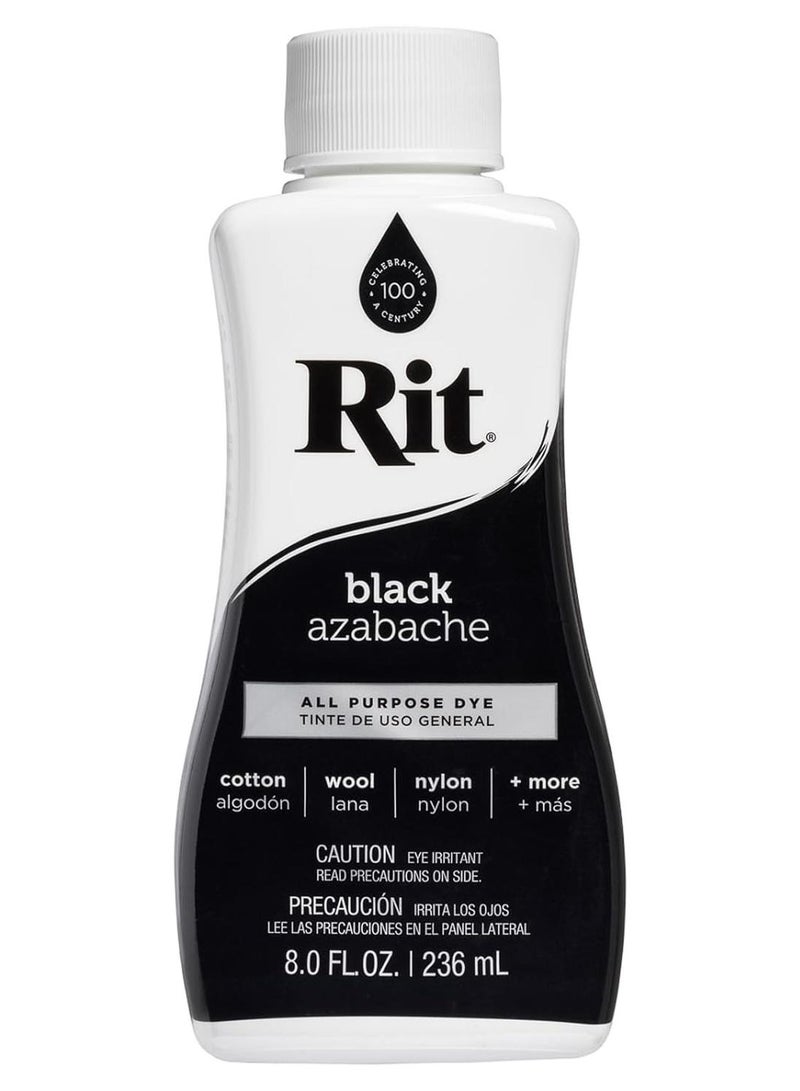 RIT صبغة سائلة لجميع الأغراض من ريت داي 88150، أسود، 236 مل (عبوة من قطعة واحدة) - Image 1