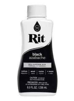 Rit Dye 88150 All Purpose Liquid Dye, Black, 8 Fl Oz (Pack of 1)