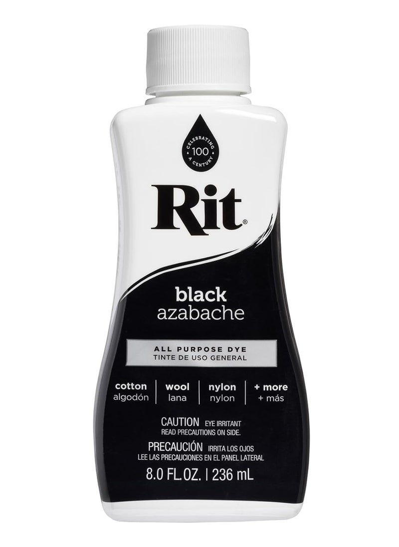 Rit Dye - Rit Dye 88150 All Purpose Liquid Dye, Black, 8 Fl Oz (Pack of 1) - Image 1