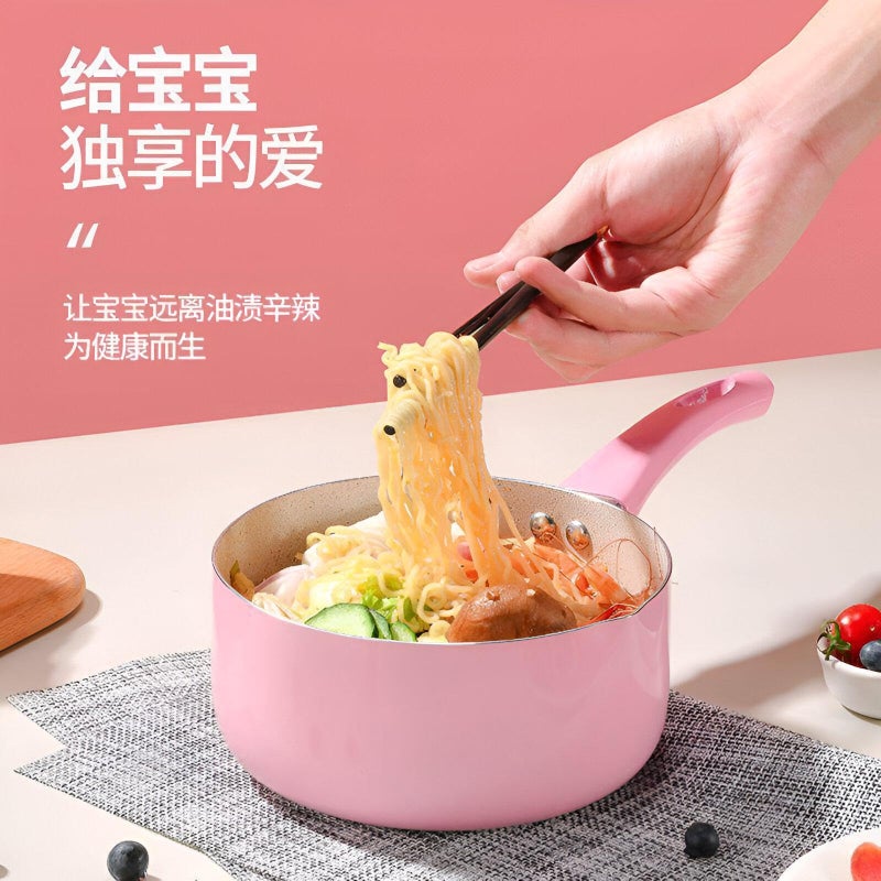 Granite Saucepan - Versatile Granite Pan Suitable for Cooking Soups, Preparing Fast Dishes Like Instant Noodles, and Making Winter Recipes Effortlessly with Long-Lasting Non-Stick Surface - Image 2