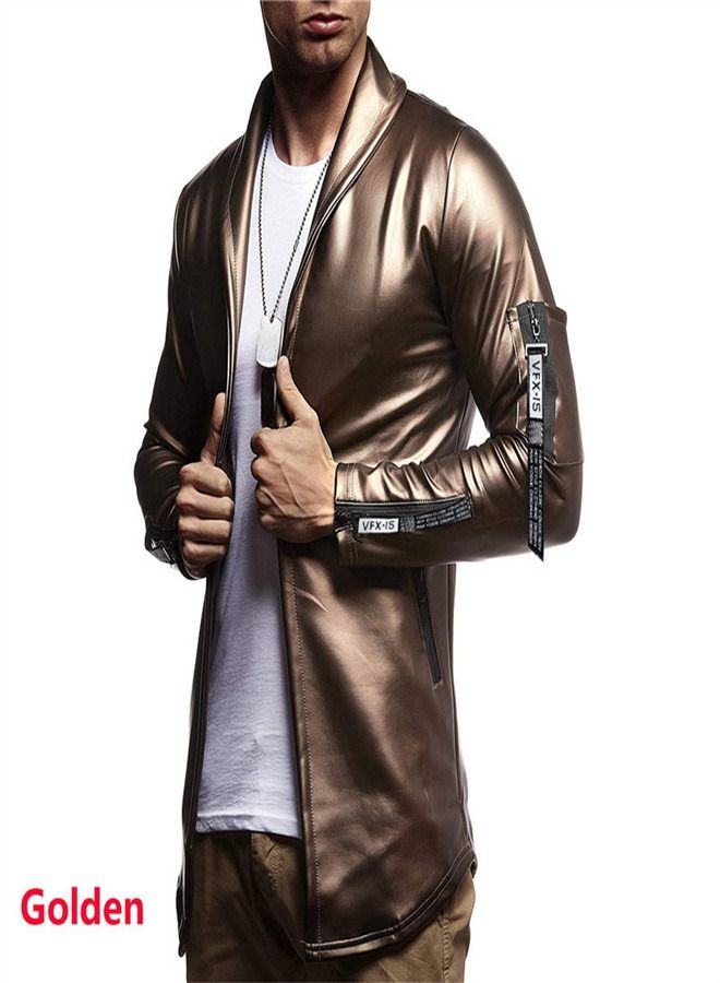 Loquat Men's Elastic Motorcycle Leather Jackets 