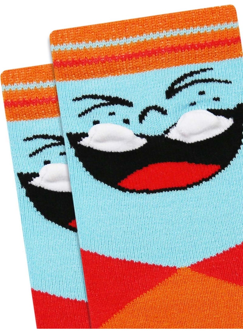 Bross 3 Pack 3D Smiley Face Patterned Children's Socks  - Image 3