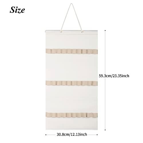 JOYMOMO Hanging Headband Holder For Girls,Felt Headband Organizer Headband Storage Holder Organizer For Headband (Without Headbands) (Cream) - Image 5