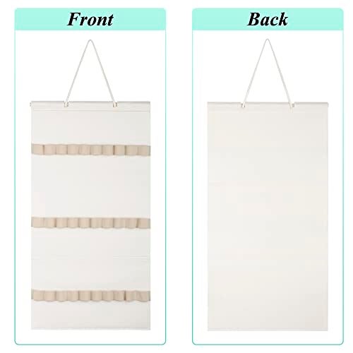 JOYMOMO Hanging Headband Holder For Girls,Felt Headband Organizer Headband Storage Holder Organizer For Headband (Without Headbands) (Cream) - Image 3
