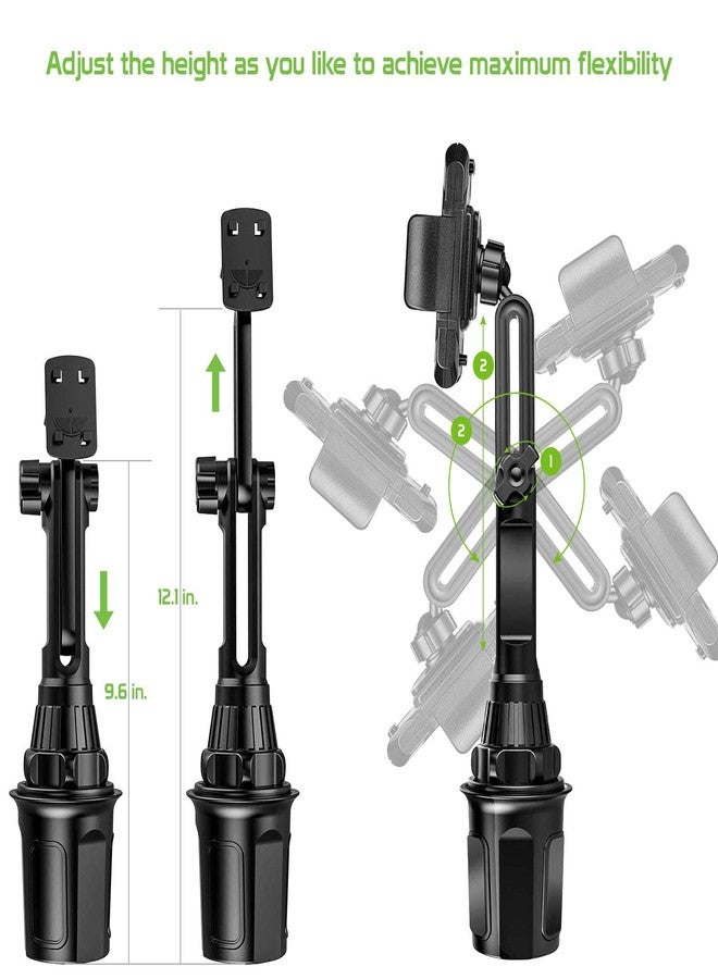 Cellet Adjustable Cup Holder Phone Mount - Universal Car Cradle with 360° Rotation, One-Touch Release, and Expandable Base - Compatible with iPhone, Samsung, and More - Image 4