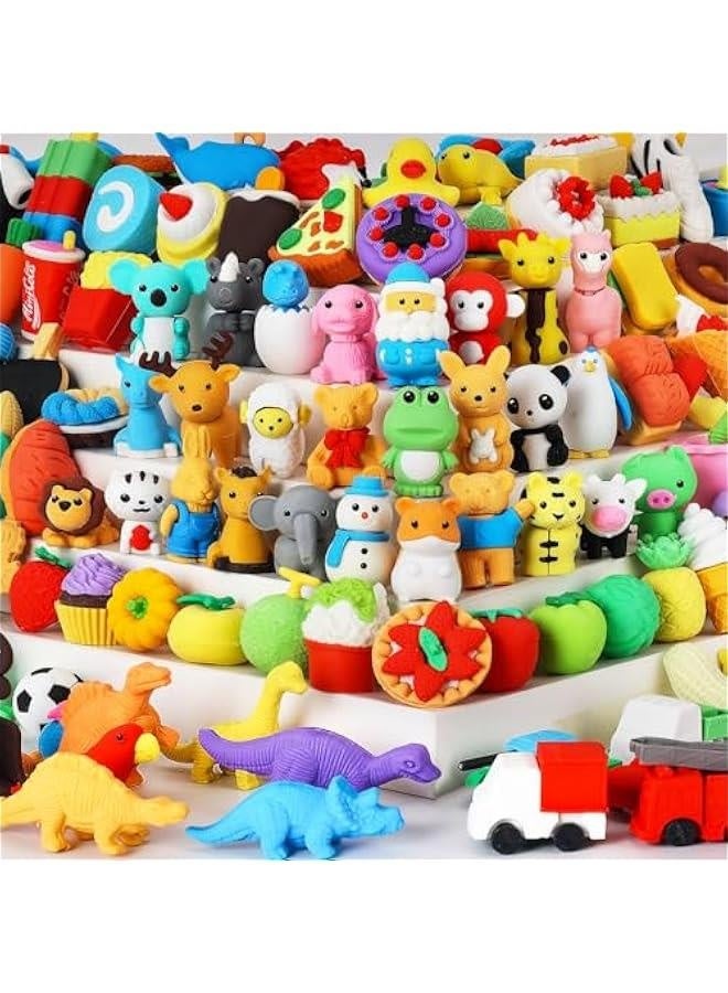 Generic 111Pcs Animal Erasers Desk Pets for Kids Animal Pencil Erasers Bulk Puzzle Erasers Toys Gifts for Classroom Prizes,Game Reward,Treasure Box, Egg Fillers,Goodie Bag Stuffer,Party Favors  - Image 1