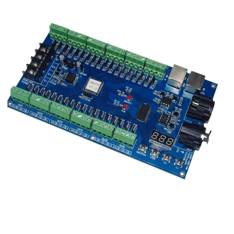 9CH DMX512 لوحة تحكم LED متحكم فك التشفير لأضواء LED DC5V 12V 24V 36V - Image 4