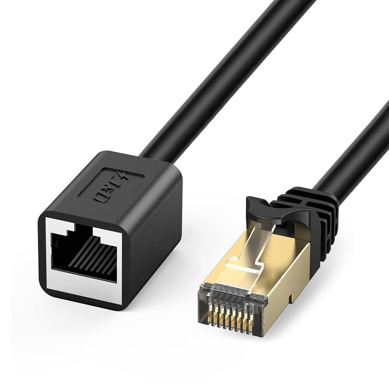 JD Ethernet Extension Cable, Cat 6 Ethernet Extender Cable Adapter (18 Feet) Support Cat6 / Cat5e / Cat5 Standards, RJ45 Cords Shielded Male to Female - Image 1