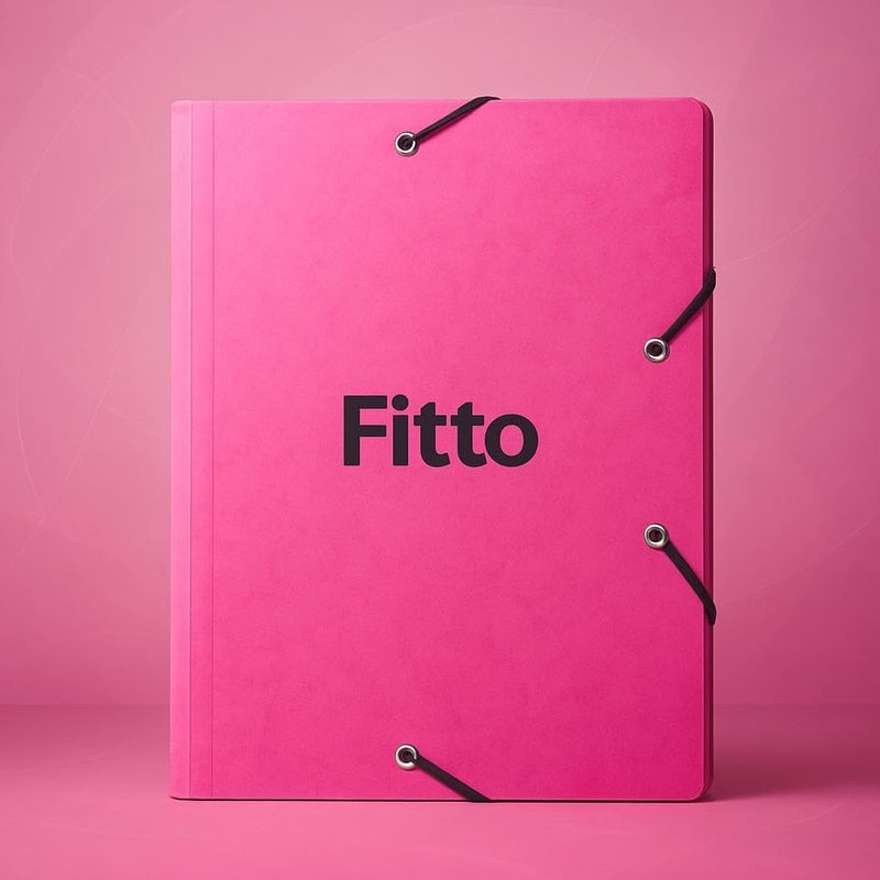 Fitto Card Board Folder for A4 Sheets 34x26cm Pink Office Organizer - Image 3