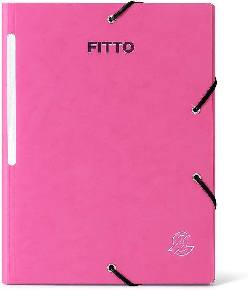 Fitto Card Board Folder for A4 Sheets 34x26cm Pink Office Organizer - Image 1