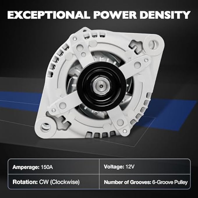 Misakomo 373002G061 Alternator for Hyundai Sonata 2015-2019/Santa Fe 2019-2020/Santa Fe Sport 2017-2018 2.0L 2.4L, Kia Optima Sorento Sportage 2015-2020, 150A Replace 1042118790 11953N - Image 4
