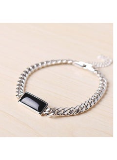 925 sterling silver bracelet with black stone