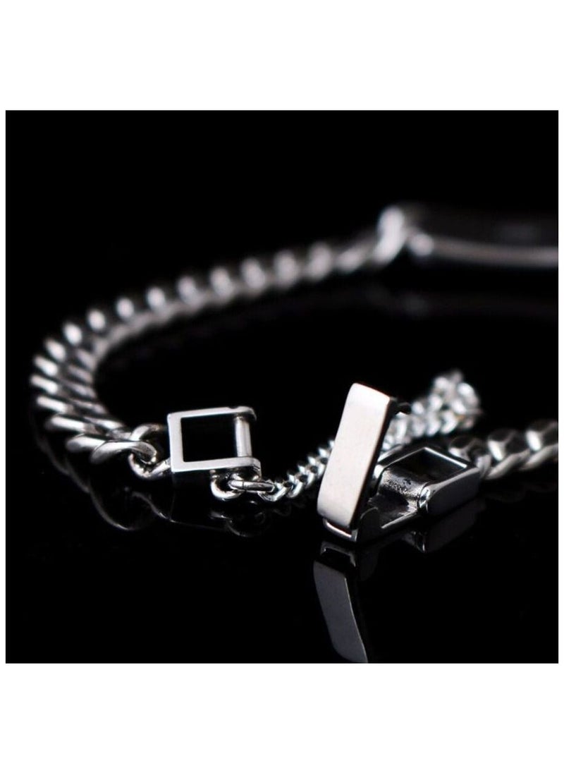 Vitalia - 925 sterling silver bracelet with black stone - Image 1